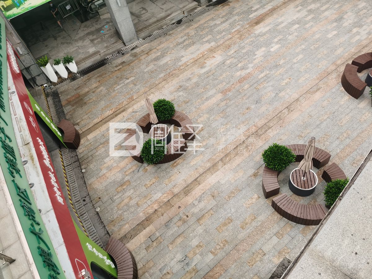 广州万盛广场塑木户外花园家具围树椅(图4)